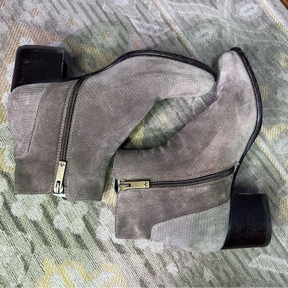 Aquatalia Tish Taupe Suede Leather Boots - Picture 7 of 9